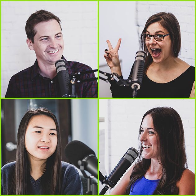 hosts of Marketing O'Clock, Greg, Jess, Nicole, and Christine a.k.a. Shep